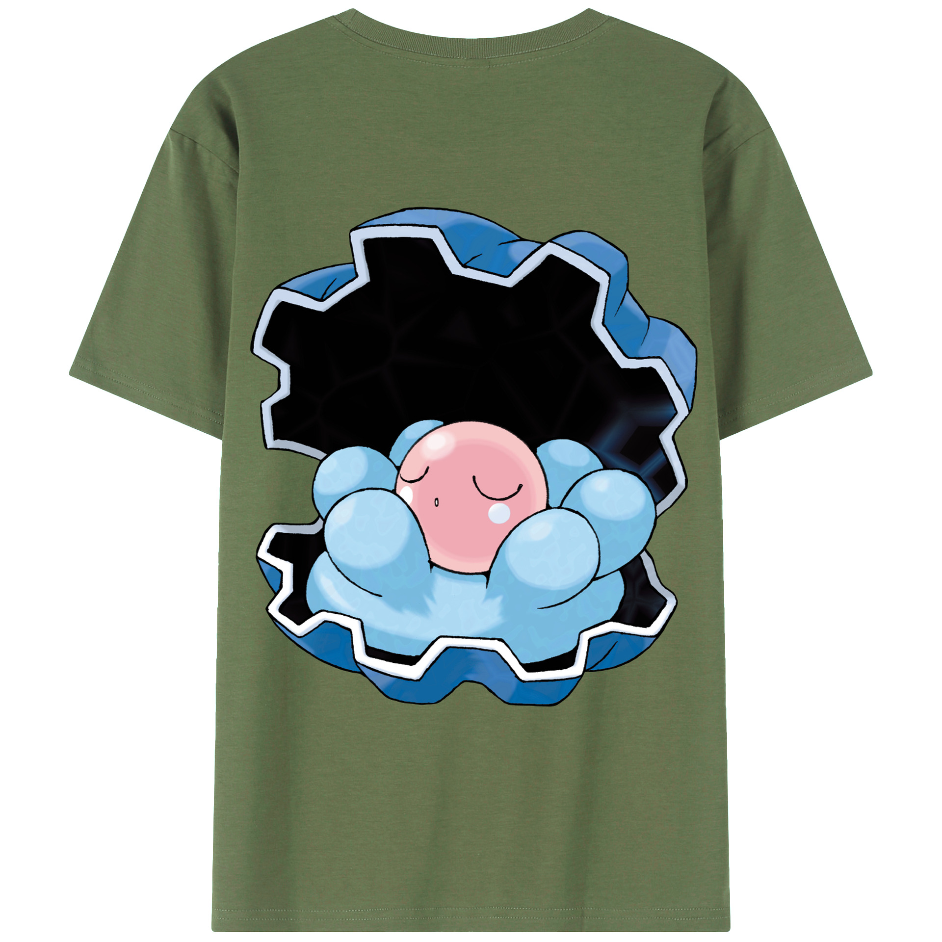 （画像用） ポケットモンスター Pokémon 綿100％ メンズ半袖Tシャツ（バックプリント） 通気性